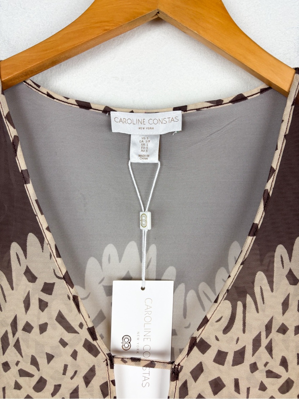 NWT Caroline Constas Mesh Maxi Swim Coverup Sz S - Picture 6 of 7